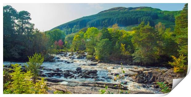 Wild Scotland River Print by Clive Eariss