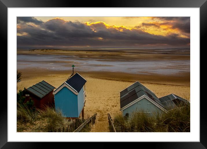 Down The Steps To The Beach Framed Mounted Print by Oxon Images