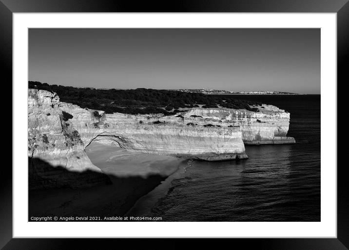 Malhada do Baraco Beach near Sunset Framed Mounted Print by Angelo DeVal