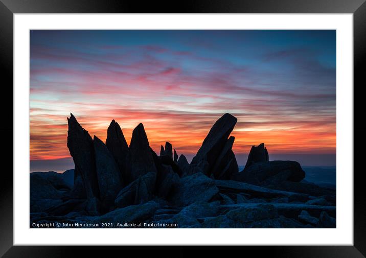 Shattered rocks Framed Mounted Print by John Henderson