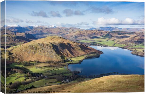 Ullswater and Hallin Fell Canvas Print by Keith Douglas