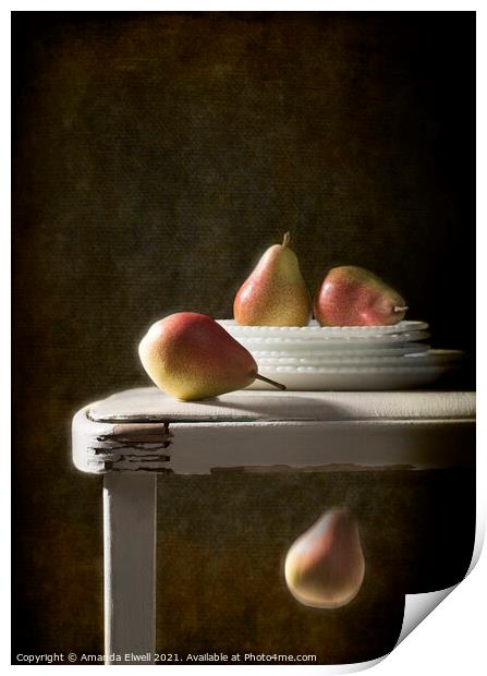 Pear In Motion Print by Amanda Elwell