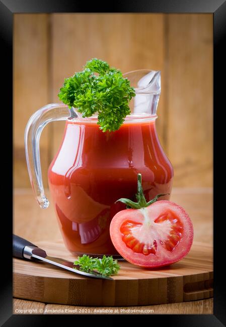 Tomato Juice Framed Print by Amanda Elwell