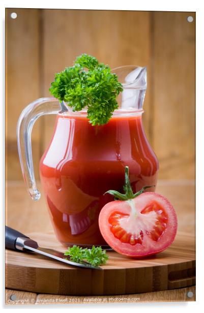 Tomato Juice Acrylic by Amanda Elwell