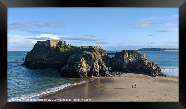 St Catherine's Rock, Tenby Framed Print by Janet Carmichael