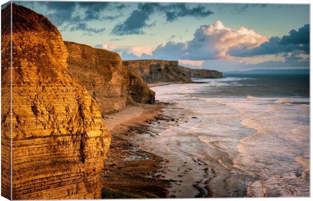 Dunraven Bay Canvas Print by Richard Downs