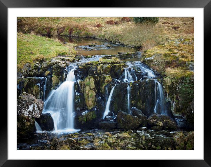 Loup of Fintry Waterfall. Framed Mounted Print by Tommy Dickson