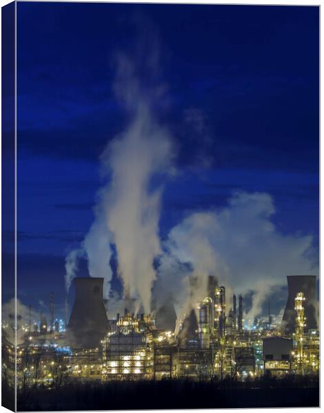 Grangemouth Oil Refinery. Canvas Print by Tommy Dickson