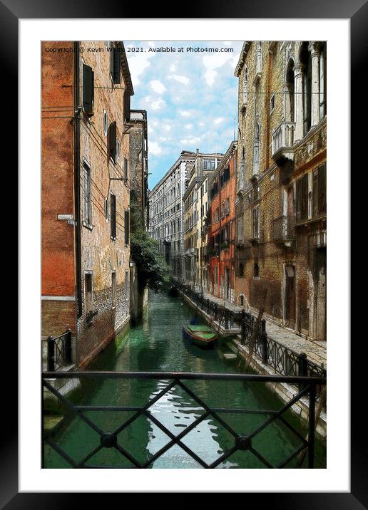 brush strokes of Venice Framed Mounted Print by Kevin White