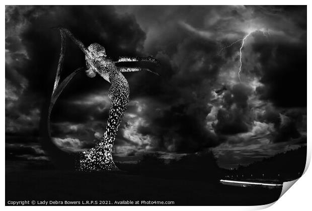 Stormy Arria in Monochrome  Print by Lady Debra Bowers L.R.P.S