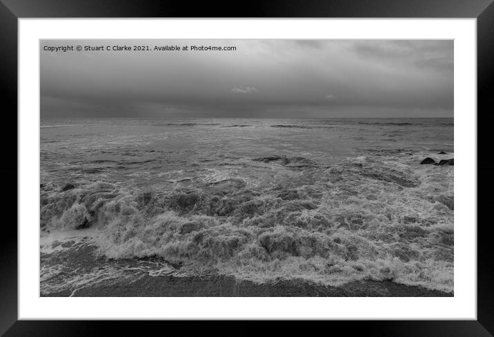 High tide Framed Mounted Print by Stuart C Clarke
