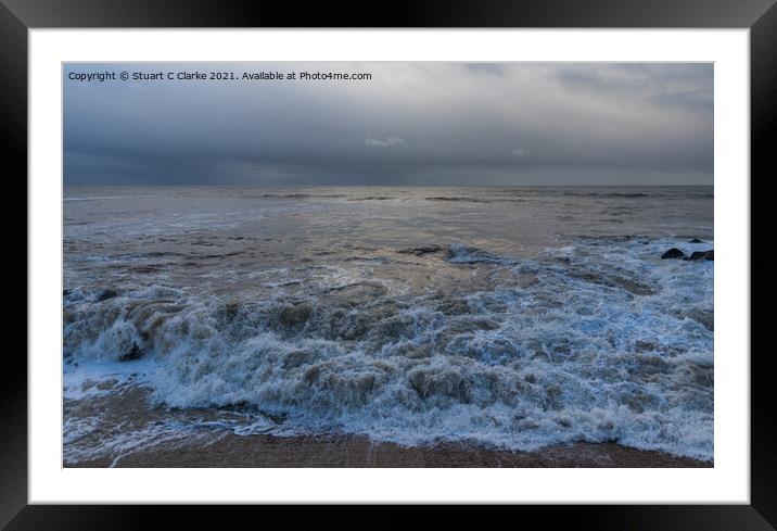 High tide Framed Mounted Print by Stuart C Clarke