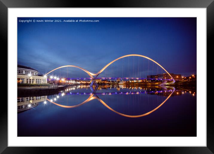 Infinity Bridge by night Framed Mounted Print by Kevin Winter