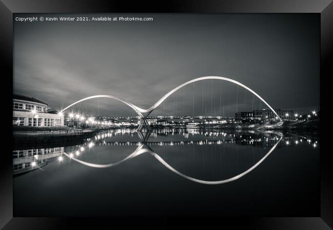 Infinity Black and White Framed Print by Kevin Winter