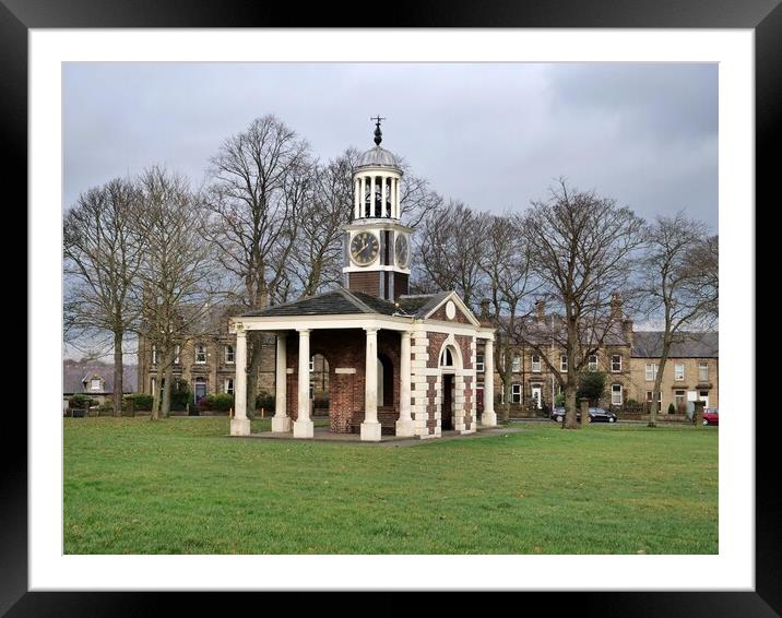 Ravensknowle park clock tower Huddersfield Framed Mounted Print by Roy Hinchliffe