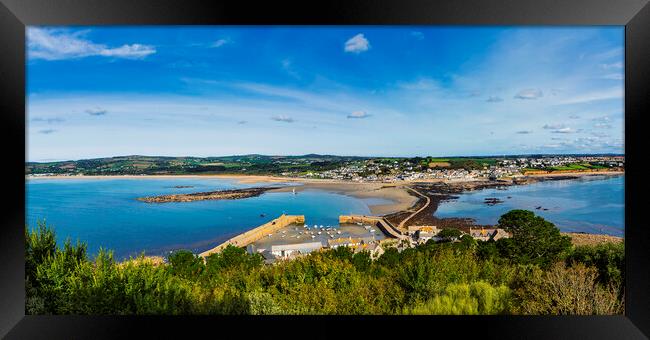 Marazion from Saint Michael's Mount, Cornwall. Framed Print by Maggie McCall