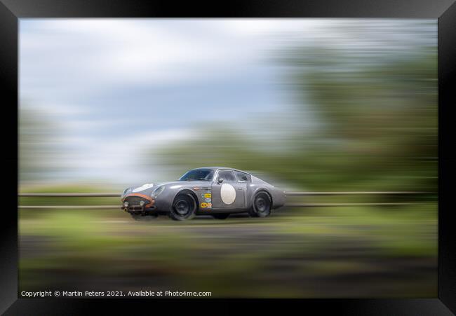 Aston rally car Martin. Framed Print by Martin Yiannoullou