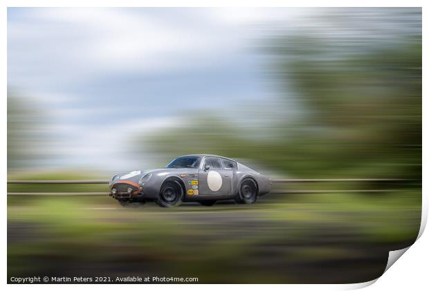 Aston rally car Martin. Print by Martin Yiannoullou