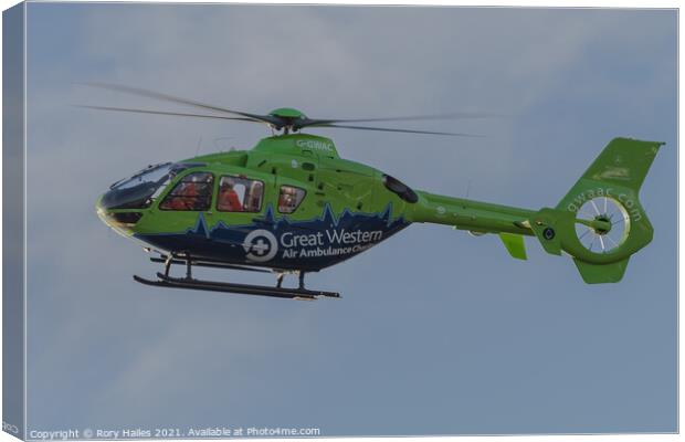 Great Western Air Ambulance Canvas Print by Rory Hailes
