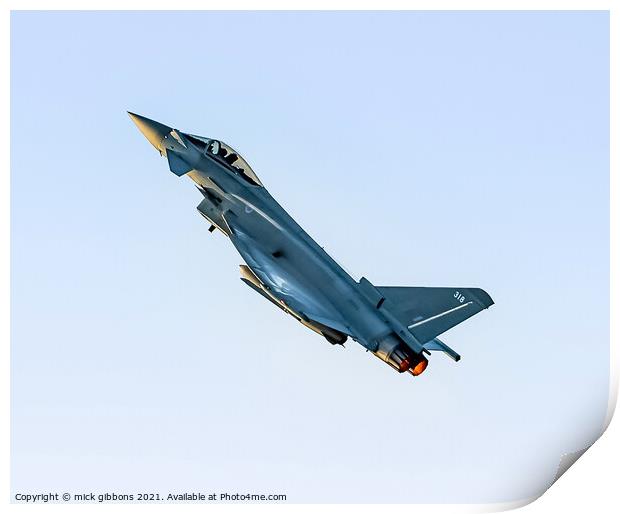 Aircraft Typhoon Print by mick gibbons