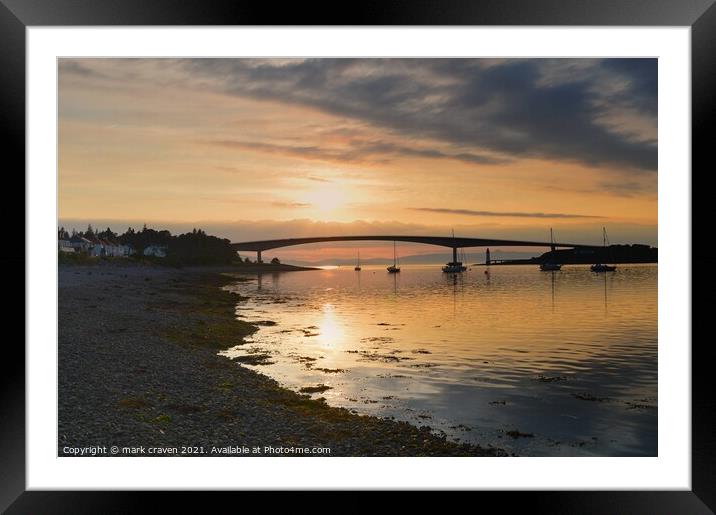 Sunset on Skye Framed Mounted Print by mark craven