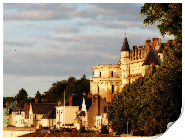 Chateau de Loches Print by Jacqui Farrell