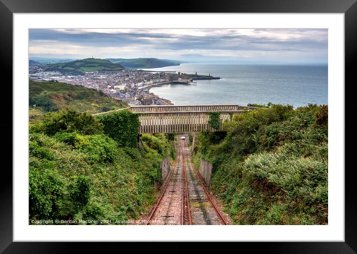 The town of Aberystwyth and Cardigan Bay Framed Mounted Print by Gordon Maclaren