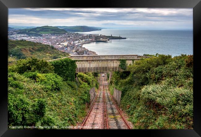 The town of Aberystwyth and Cardigan Bay Framed Print by Gordon Maclaren