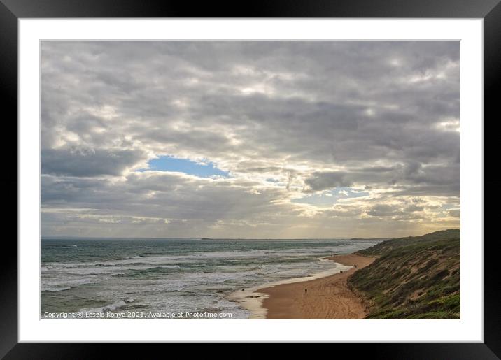 Small patch of blue sky - Point Lonsdale Framed Mounted Print by Laszlo Konya