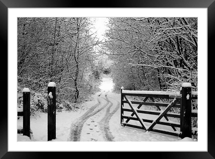 Snow Gate Framed Mounted Print by Mark Pritchard