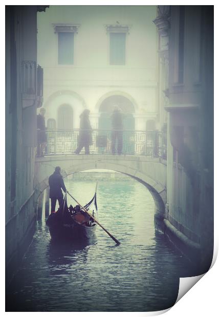 Foggy day in Venice Print by Luisa Vallon Fumi