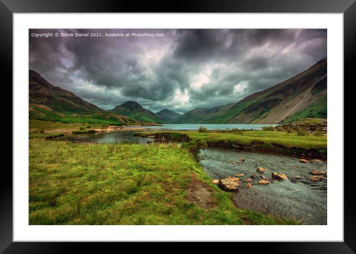 cloudy day at Wastwater in the Lake District #2 Framed Mounted Print by Derek Daniel