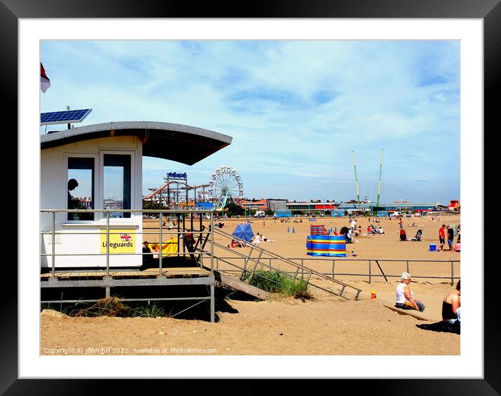 Skegness Beach in Lincolnshire. Framed Mounted Print by john hill