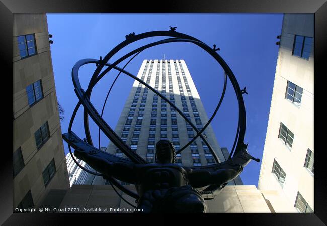 Atlas Statue, Rockefeller Center Framed Print by Nic Croad