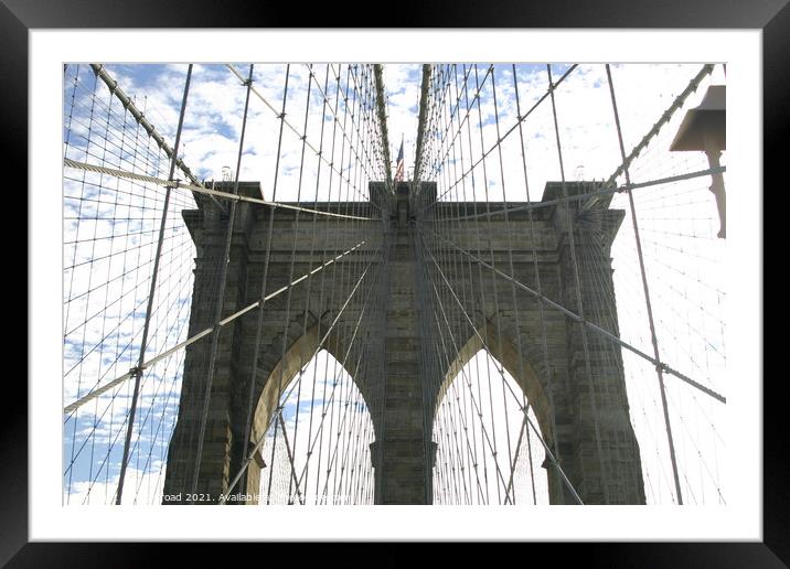 Brooklyn Bridge Framed Mounted Print by Nic Croad