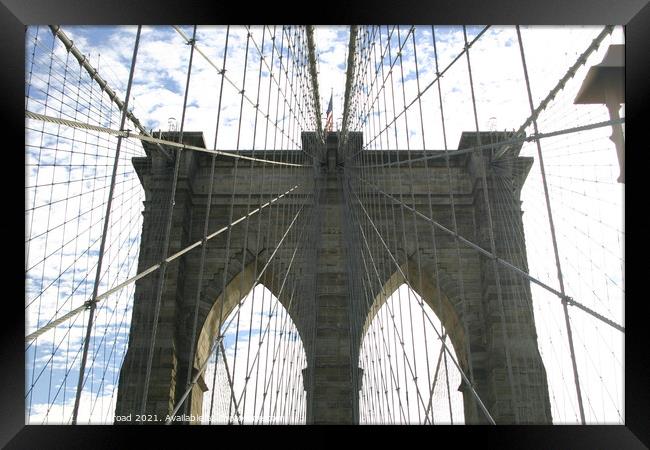 Brooklyn Bridge Framed Print by Nic Croad