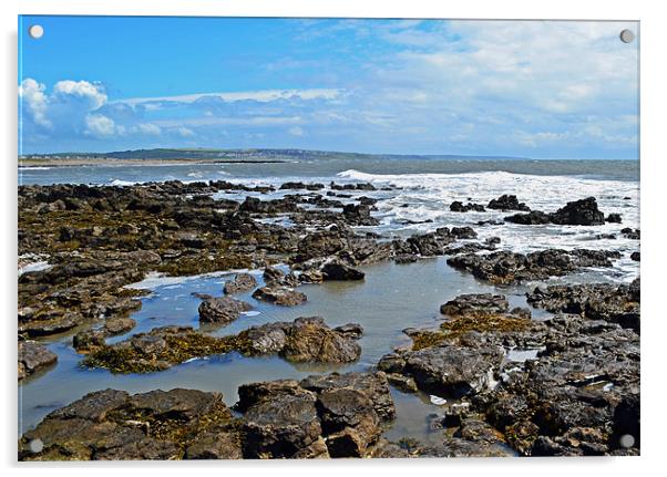 Newton Beach Acrylic by Darrin Collett