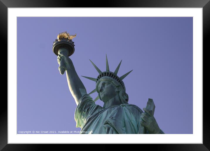 Statue of Liberty in New York City Framed Mounted Print by Nic Croad