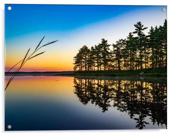Kejimkujik Sunset, Nova Scotia, Canada Acrylic by Mark Llewellyn