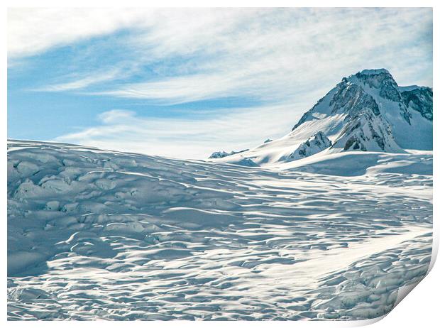 Fox Glacier, New Zealand Print by Mark Llewellyn