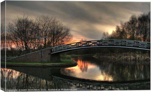 Sunset over the bumble hole, Dudley Canvas Print by Keith McManus