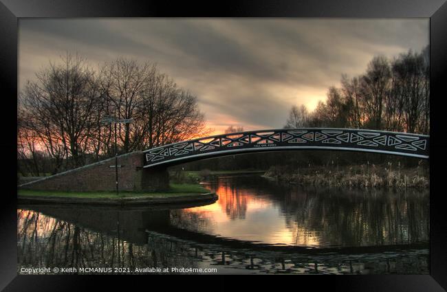 Sunset over the bumble hole, Dudley Framed Print by Keith McManus