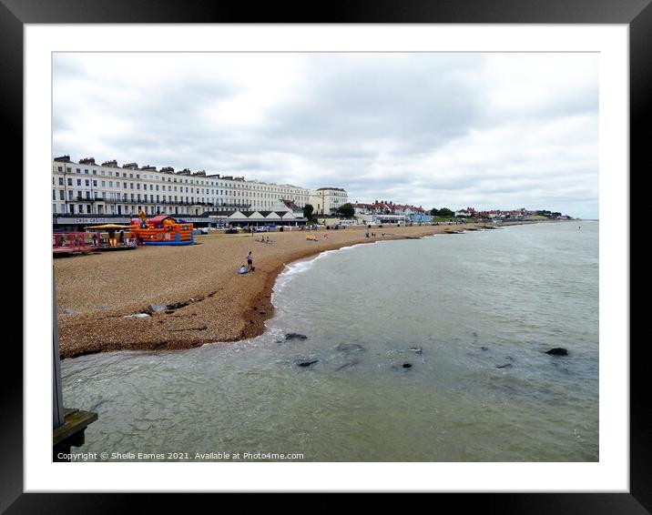 Herne Bay Panorama Framed Mounted Print by Sheila Eames