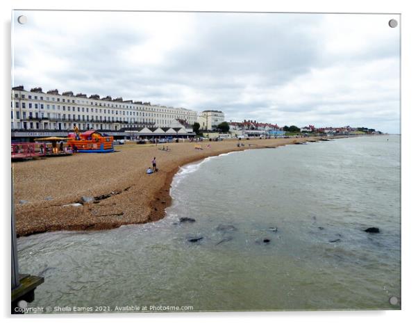 Herne Bay Panorama Acrylic by Sheila Eames