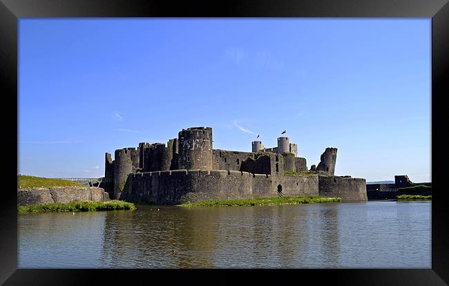 Caerphilly Castle Framed Print by Donna Collett