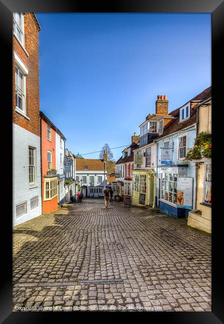 The Cobbles Lymington Framed Print by Wight Landscapes