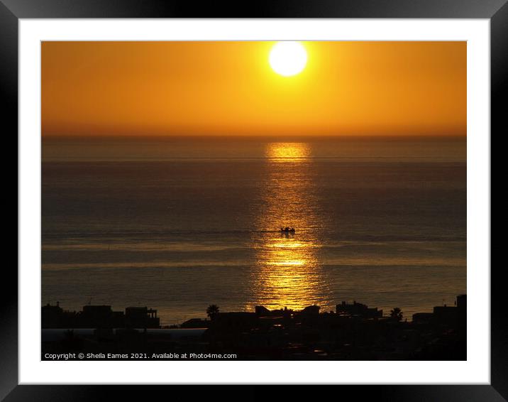 Sunrise over the Sea Framed Mounted Print by Sheila Eames