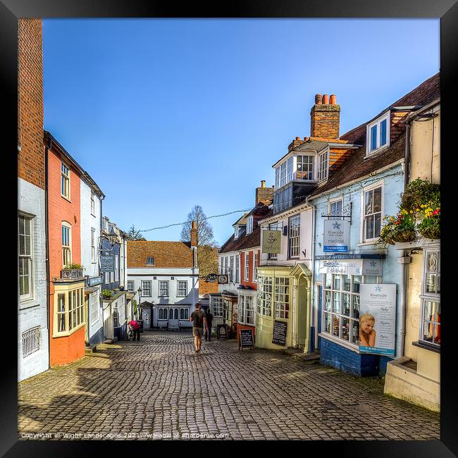 Quay Street Lymington Hampshire Framed Print by Wight Landscapes