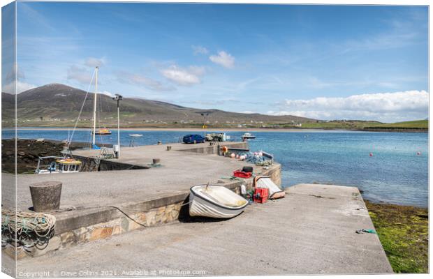 Cloughmore pier and Slipway, Achill island, Co Mayo, Ireland Canvas Print by Dave Collins