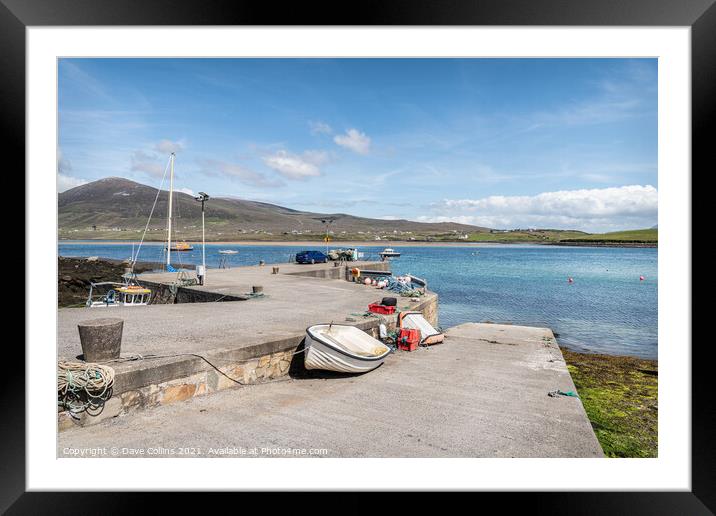 Cloughmore pier and Slipway, Achill island, Co Mayo, Ireland Framed Mounted Print by Dave Collins
